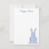 チノイスリーウォーターカラーシックバニーサンキューカード サンキューカード (正面)