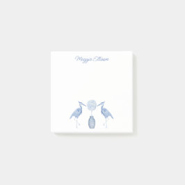 チノイスリーウォーターカラートピアリーブルーヘロン ポストイット