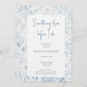 チノイスリーオープンスブルーブライダルシャワー 招待状 (正面/裏面)