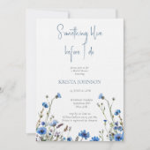 チノイスリーオープンスブルーブライダルシャワー 招待状 (正面)