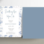 チノイスリーオープンスブルーブライダルシャワー 招待状