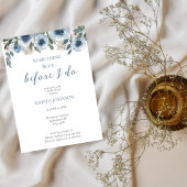 チノイスリーオープンスブルーブライダルシャワー 招待状