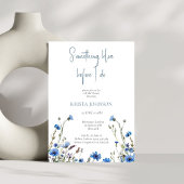 チノイスリーオープンスブルーブライダルシャワー 招待状