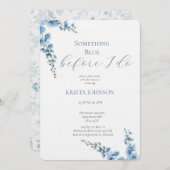 チノイスリーオープンスブルーブライダルシャワー 招待状 (正面/裏面)