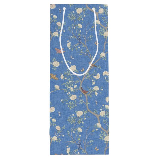 チノイスリーカメリアガーデンブリーズブルー ワインギフトバッグ (裏面)