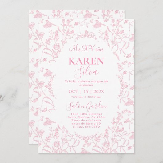 チノイスリーキンセアニェラ招待状 招待状 (正面/裏面)