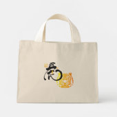 チノイスリーシックなタイガーアート中国の書道 ミニトートバッグ (裏面)