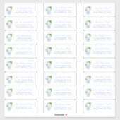 チノイスリーシックウェディングシャワーゲストアドレス シール (シート)