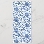 チノイスリーシックブルーアンドホワイトウェディングシャワー メニュー (裏面)