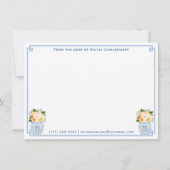 チノイスリーシック秋フラワーズウェディングシャワーパーティー サンキューカード (正面)