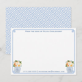 チノイスリーシック秋フラワーズウェディングシャワーパーティー サンキューカード