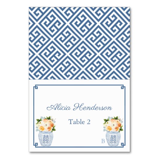 チノイスリーシック秋結婚フラワーズ座席表 テーブルナンバー (正面)