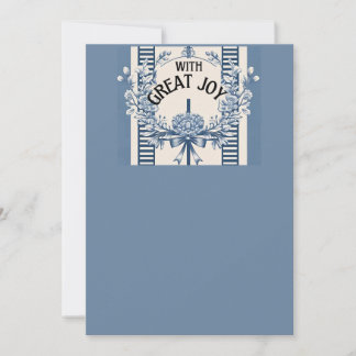 チノイスリーシック結婚式招待状 | 青フローラ 招待状