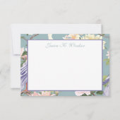 チノイスリージェイドフローラエグレパーソナライズされた サンキューカード (正面)