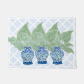 チノイスリージンジャージャーストロピカル葉ドアマ ドアマット (正面)