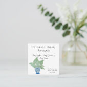 チノイスリージンジャージャーストロピカル葉 スクエア名刺 (スタンド正面)