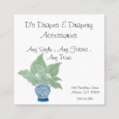 チノイスリージンジャージャーストロピカル葉 スクエア名刺 (正面)