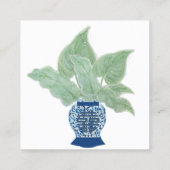 チノイスリージンジャージャーストロピカル葉 スクエア名刺 (裏面)