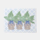 チノイスリージンジャージャーストロピカル葉 ドアマット (正面)