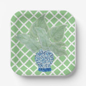 チノイスリージンジャージャーストロピカル葉 ペーパープレート (正面)