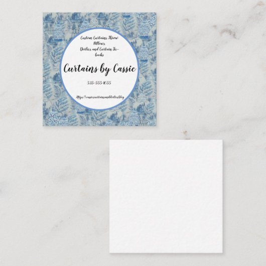 チノイスリージンジャージャートイルスクエアビジネスカード スクエア名刺 (正面/裏面)