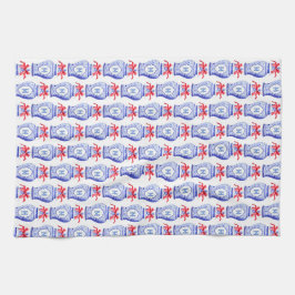 チノイスリージンジャージャーブモノグラム |レッドボウ キッチンタオル