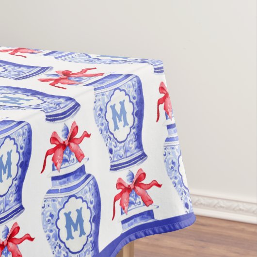 チノイスリージンジャージャーブモノグラム |レッドボウ テーブルクロス (インサイチュ)