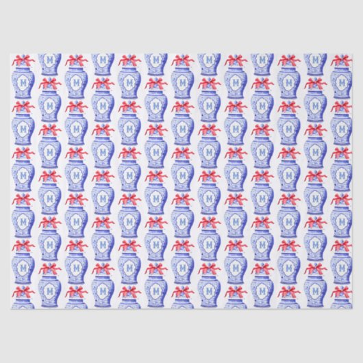 チノイスリージンジャージャーブモノグラム |レッドボウ 薄葉紙 (正面)