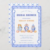 チノイスリージンジャージャーブライダルシャワー | Teaパーティー 招待状 (正面/裏面)