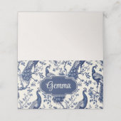 チノイスリースタイルピーコックテーマ折り畳み座席表 プレイスカード (外部開封)