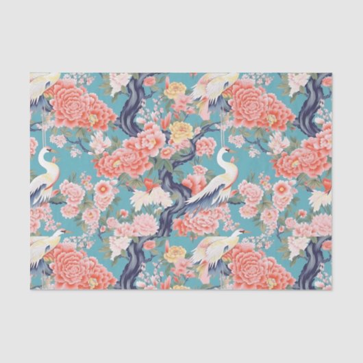 チノイスリーティール（緑がかった色）フローラエグレット 薄葉紙 (正面)