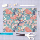 チノイスリーティール（緑がかった色）フローラエグレット 薄葉紙 (クラフト)