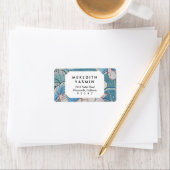 チノイスリーパステルオリエンタルピンク&ブルーフローラ ラベル (インサイチュ)