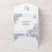 チノイスリービクトリアンティーパーティー結婚式招待状 オールインワン招待状 (外側)