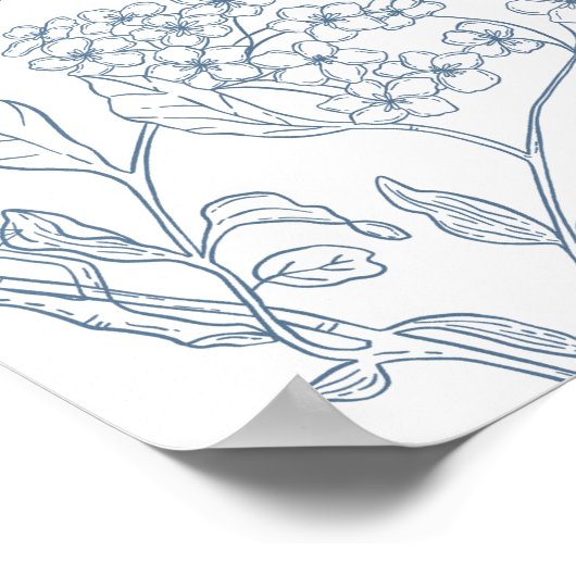 チノイスリーフランスのブルーブライダルシャワーへようこそ ポスター (角)