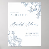 チノイスリーフランスのブルーブライダルシャワーへようこそ ポスター (正面)