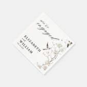 チノイスリーフローラガーデン婚約パーティ スタンダードカクテルナプキン (角)