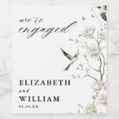 チノイスリーフローラガーデン婚約パーティ ワインラベル (シングルラベル)