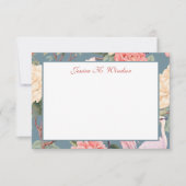 チノイスリーフローラジェイドエグレパーソナライズされた サンキューカード (正面)