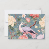 チノイスリーフローラジェイドエグレパーソナライズされた サンキューカード (裏面)