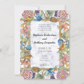 チノイスリーフローラバードガーデン結婚カラフルズ 招待状 (正面)
