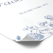 チノイスリーフローラブライダルシャワーの好意 ポスター (角)