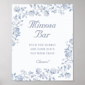 チノイスリーフローラブライダルシャワーミモザバー ポスター (正面)