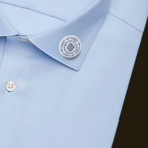 チノイスリーフローラモチーフブルーエナメル