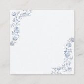チノイスリーブルーフローラブライダルシャワー エンクロージャーカード (裏面)