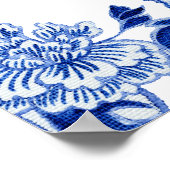 チノイスリーブルーホワイトウェルカムブライダルルンチョン ポスター (角)