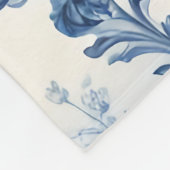 チノイスリーブルーホワイトビコンフリーズフリースブランケット フリースブランケット (角)