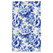 チノイスリーブルーホワイトフローラ スモールペーパーバッグ (正面)