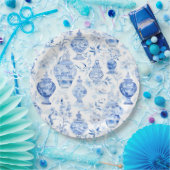 チノイスリーブルー紙プレート ペーパープレート (パーティー)