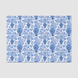 チノイスリーブルー&ホワイトジンジャージャーフローラヴァース 薄葉紙